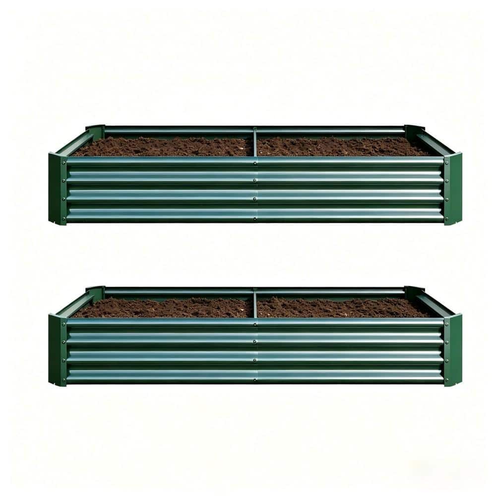 6 ft. L x 3 ft. W x 1 ft. H Green Metal Rectangular Raised Garden Bed, Raised Planter for Flowers Plants, 2PCS price history on PriceWatchPro