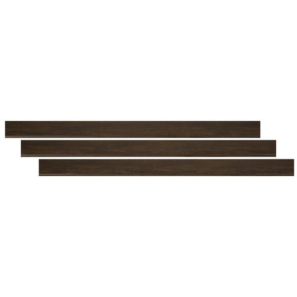 Aged Walnut 0.75 in. T x 2.75 in. W x 94 in. L Luxury Vinyl Flush Stairnose Molding
