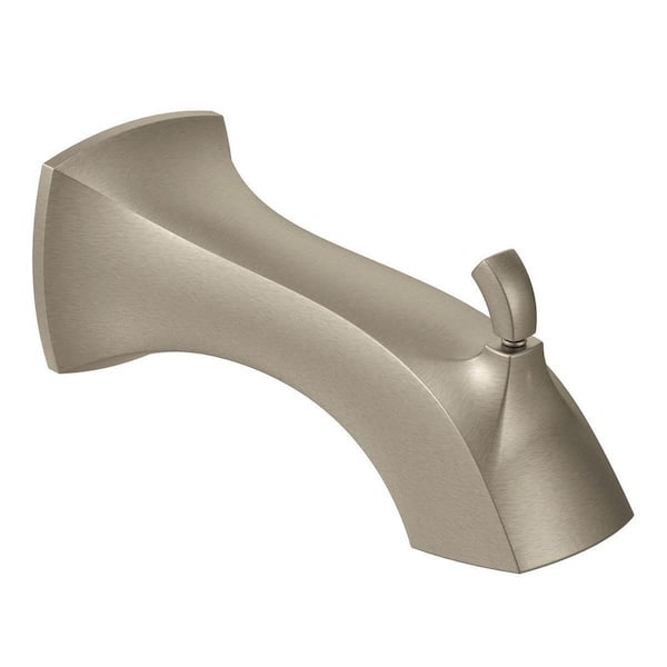 MOEN Voss Tub Spout with Diverter in Brushed Nickel 161955BN - The Home ...
