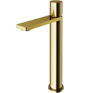 Gotham Single Handle Single-Hole Bathroom Vessel Faucet in Matte Brushed Gold