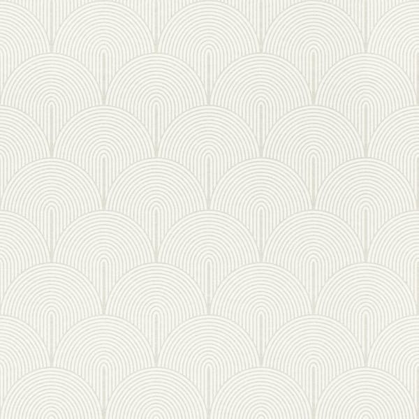 Advantage Oxxon White Deco Arches Vinyl Non-Pasted Metallic Wallpaper