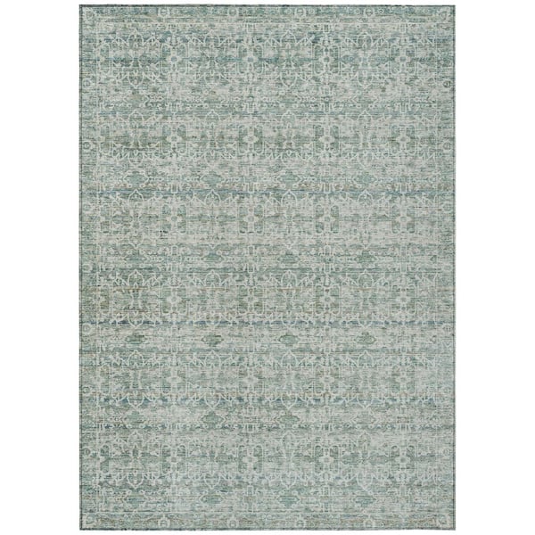 Chantille Machine Washable Indoor/Outdoor Abstract ACN2152 Teal 3 ft. x 5 ft. Area Rug