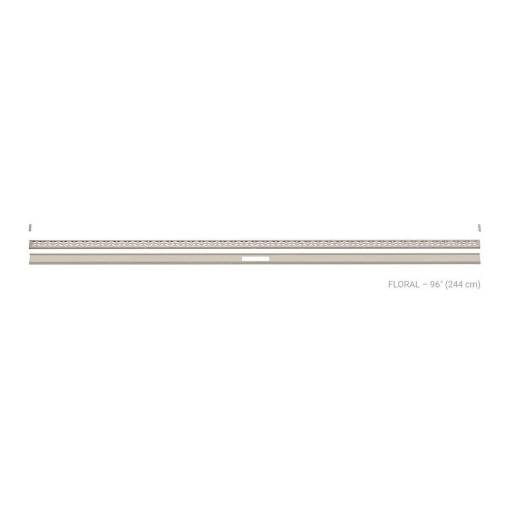 Kerdi-Line-Vario Cream 96 in. Floral Grate and Channel Floor Installation Kit for Accessory price history on PriceWatchPro