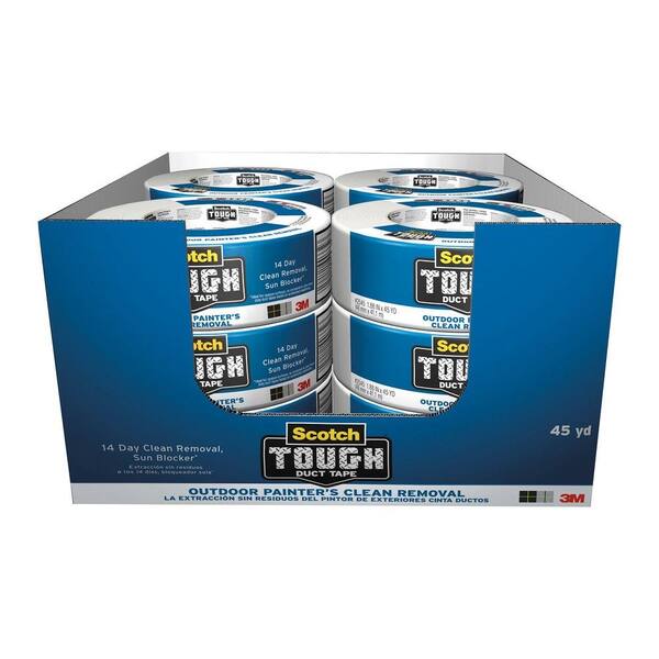 3M Scotch 1.88 in. x 45 yds. White Tough Outdoor Painter's Clean Removal Duct Tape (Case of 12)