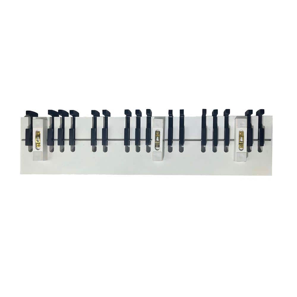 23.6 in. x 5.9 in. x 1.6 in. Wall-Mounted Coat and Hat Hooks, Collapsible H