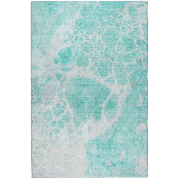 Dream Shag Premium Machine Washable Abstract ADS682 Taupe 3 ft. x 5 ft. Area Rug