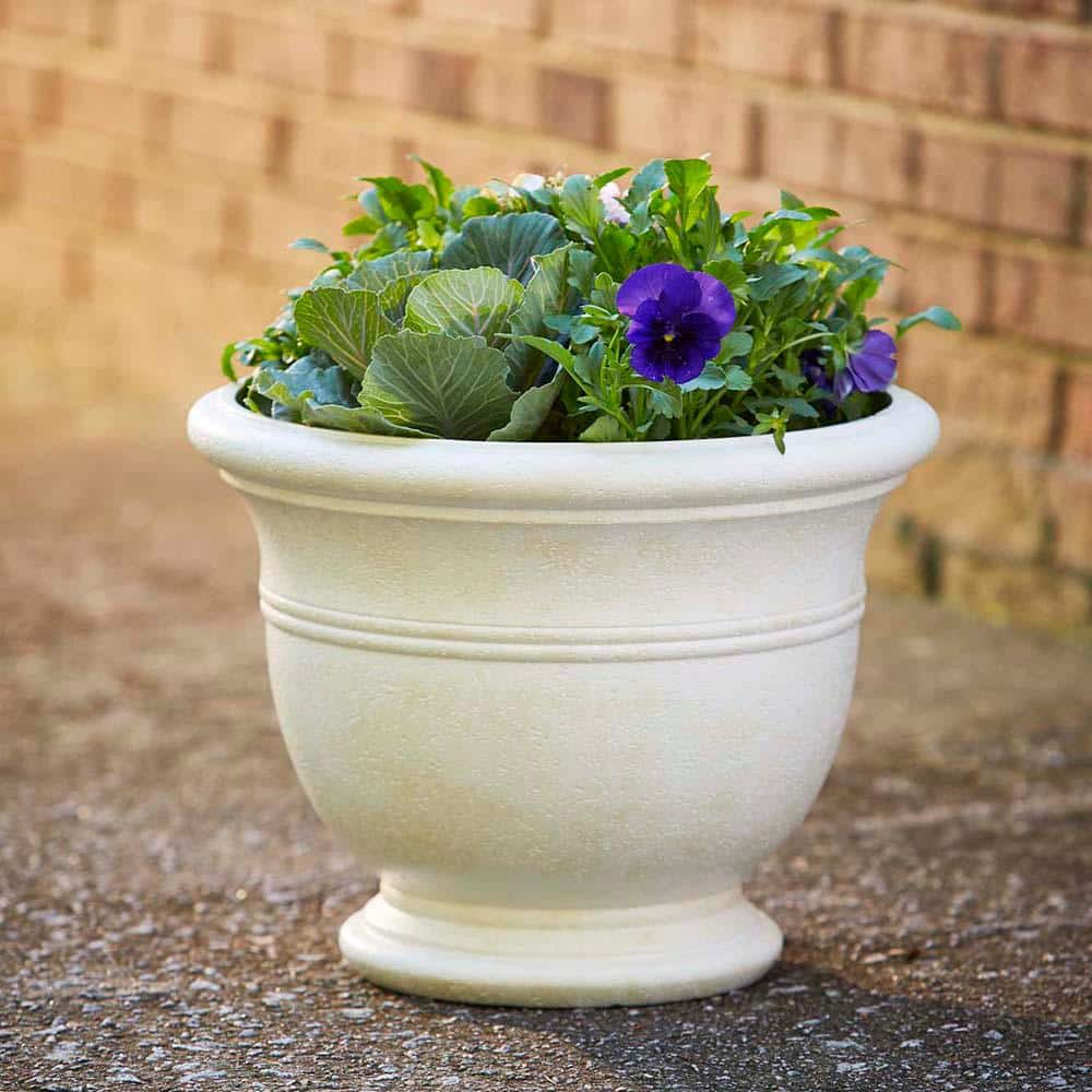 Ivory Resin Composite Outdoor Planter Urn