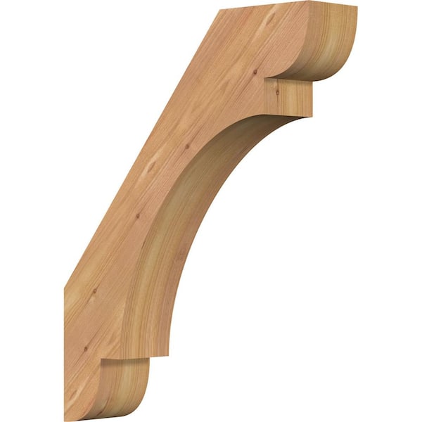 Ekena Millwork 3 1/2"W x 16"D x 20"H Olympic Smooth Knee Brace, Western Red Cedar
