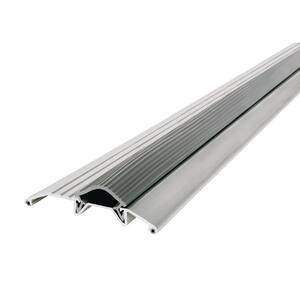 3-3/4 in. x 3/4 in. x 36 in. Silver Aluminum and Vinyl Heavy-Duty Low-Profile Threshold