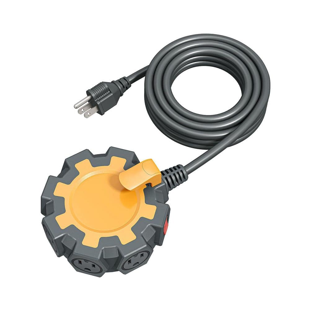 15 ft. Yellow Industrial Power Strip with 6-Outlet, 14/3C SJTW, Workshop/Garage Extension Cord with Multiple Outlet price history on PriceWatchPro