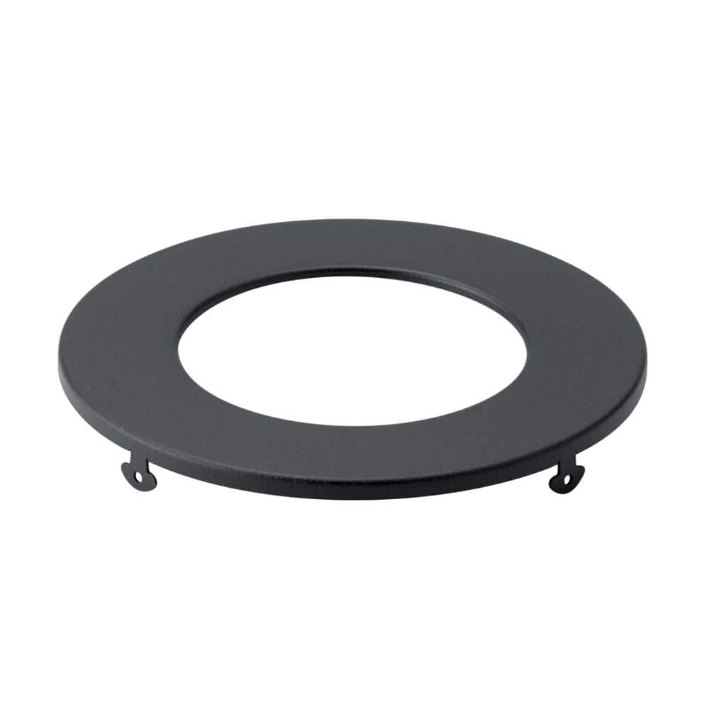 Direct-to-Ceiling 4 in. Textured Black Round Slim Recessed Light Trim (1-Pack) price history on PriceWatchPro