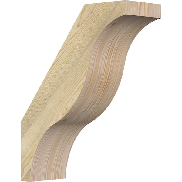 Ekena Millwork 6"W x 16"D x 20"H Funston Rough Sawn Knee Brace, Douglas Fir