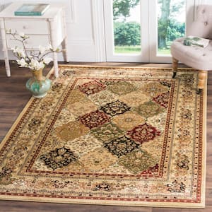 Lyndhurst Multi/Black 8 ft. x 11 ft. Border Area Rug