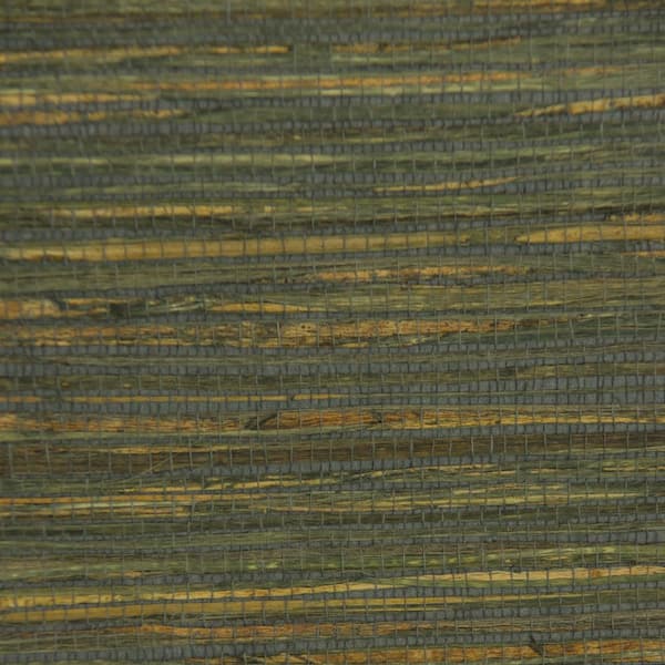 Dundee Deco Falkirk Elgin Grey Green Yellow Natural Grasscloth Wallpaper (Covers 54 sq. ft.)