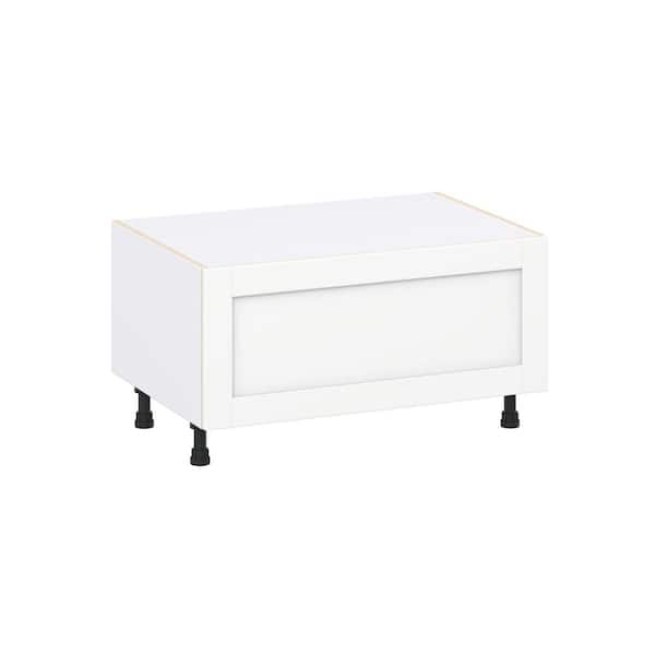 Milton 36 in. W x 24 in. D x 19.5 in. H Assembled Shaker Window Seat Base Kitchen Cabinet in Bright White