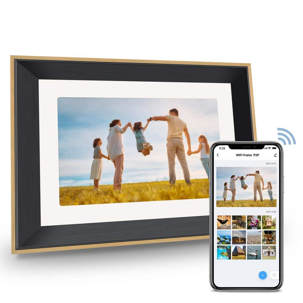 ECO4LIFE 10.1 in. Wi-Fi Digital Photo Frame with Photos/Videos Sharing Vis App, 1280 x 800 HD IPS Display Touch Screen