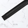 Westbrass 8" Shower Arm – 1/2 IPS, Matte Black, 45° Downward Curve, Includes Sure Grip Flange – D301-1-62