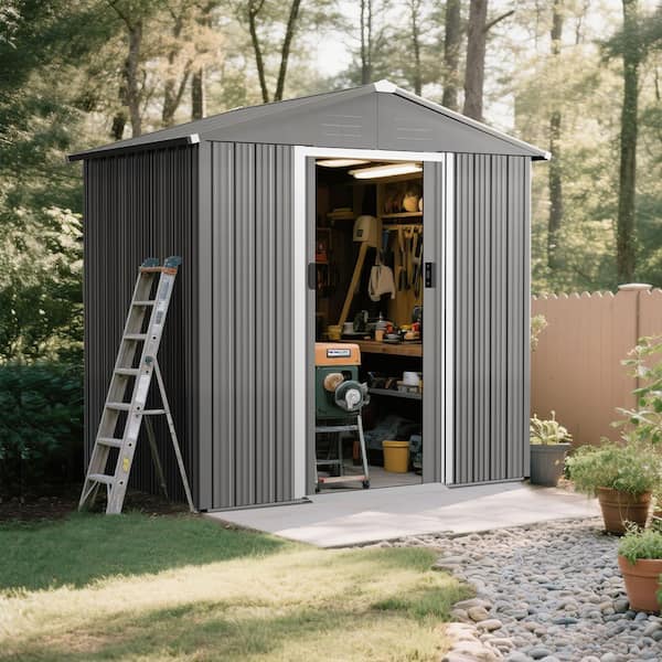 Nuu Garden 6 ft. x 4 ft. Metal Outdoor Backyard Garden Storage
