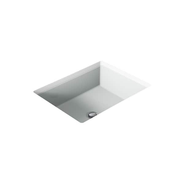 Cursiva 19.8 in. x 15.63 in. Undermount Bathroom Sink in Ice Grey Vitreous China