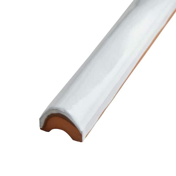 Antic Craquelle Torello Gris Claro 3/4 in. x 6 in. Glossy Ceramic Wall Tile Trim