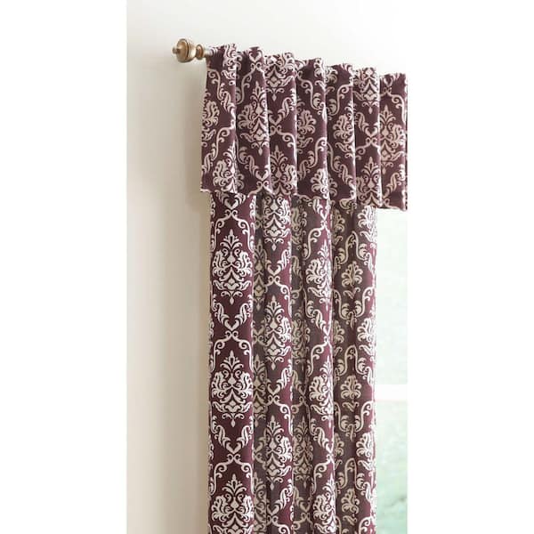 Home Decorators Collection 15 in. L Polyester and Cotton Valance in Plum