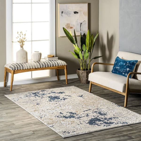 nuLOOM Chastin Gray 8 ft. x 10 ft. Modern Abstract Light Area Rug