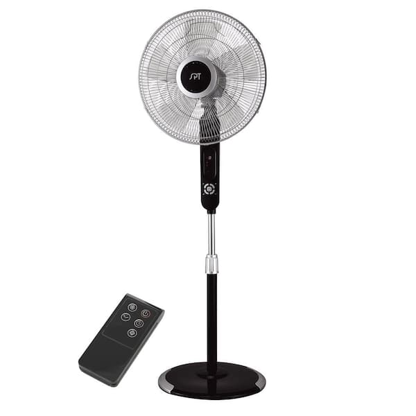 SPT Adjustable-Height 57 in. Oscillating Pedestal Fan with Touch-Stop Sensor