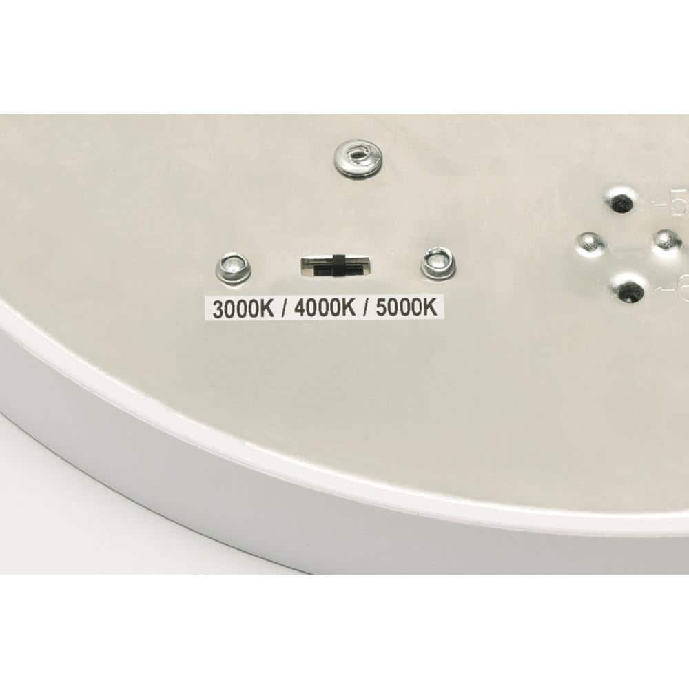 Satin Nickel 8" Round LED Flush Mount with Frosted Acrylic Shade