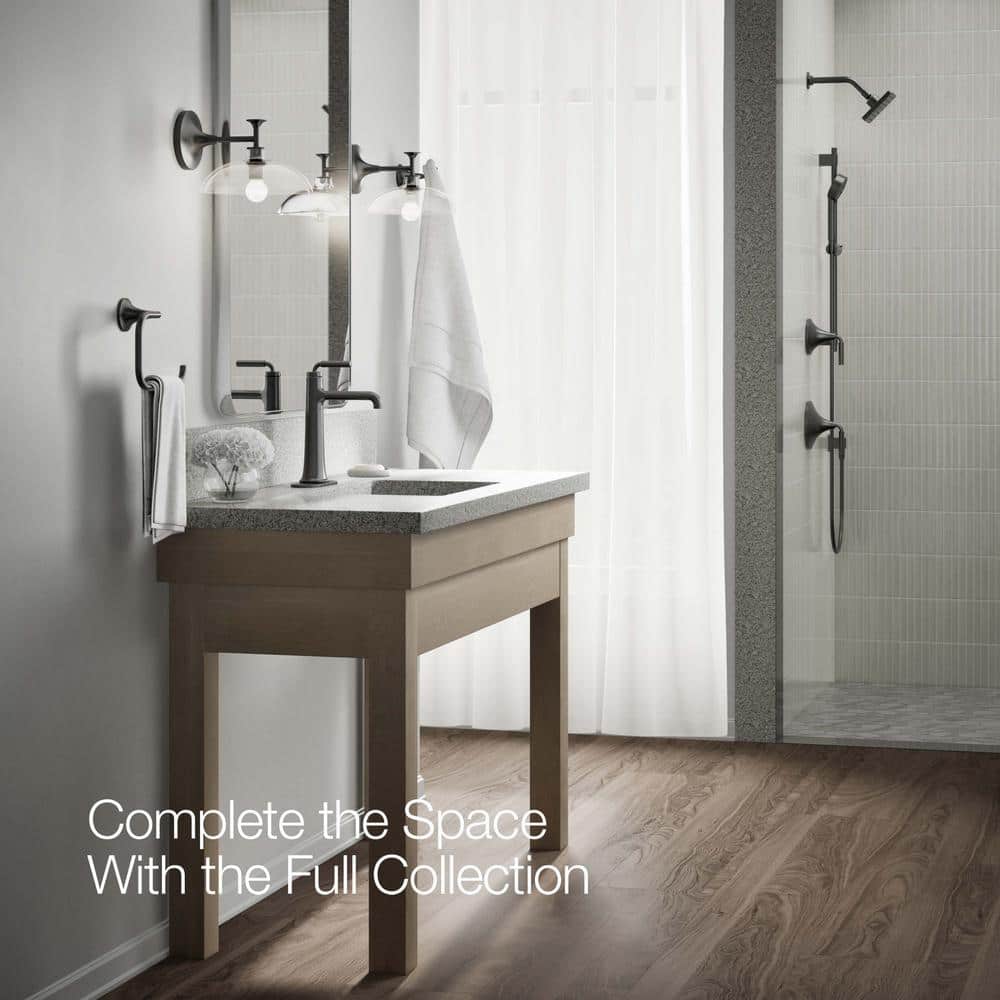 Matte Black Tall Single-Handle Bathroom Sink Faucet