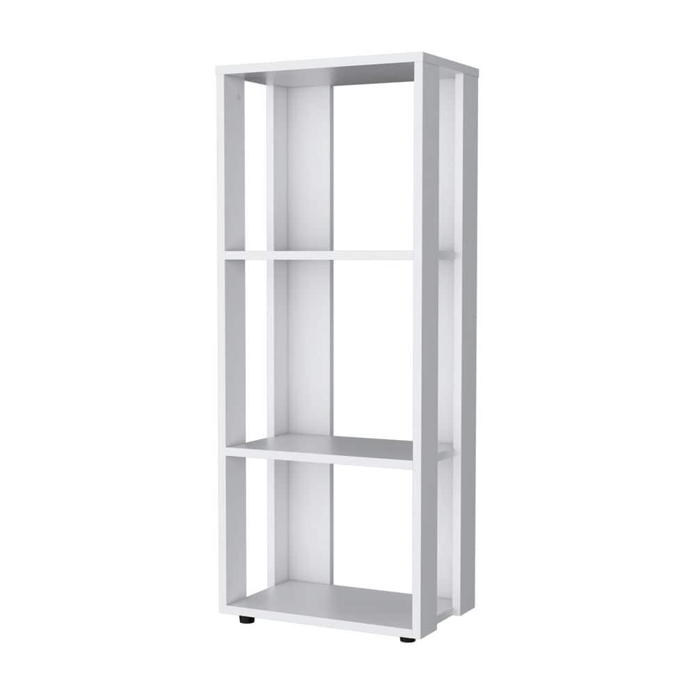 15.7 in. W x 9.9 in. D 3-Tier White Wooden Decorative Wall Shelf, 3-Tier Bo