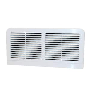 14 in. x 6 in. ABS Plastic Filtered Baseboard Return Air Grille in White