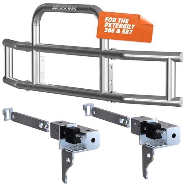 90-in. x 11.5-in. x 25.5-in. Steel Front Bumper Guard with Brackets for Peterbilt 386/587 2006-2012