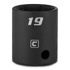 3/8 in. Drive 19 mm 6-Point Metric Shallow Impact Socket