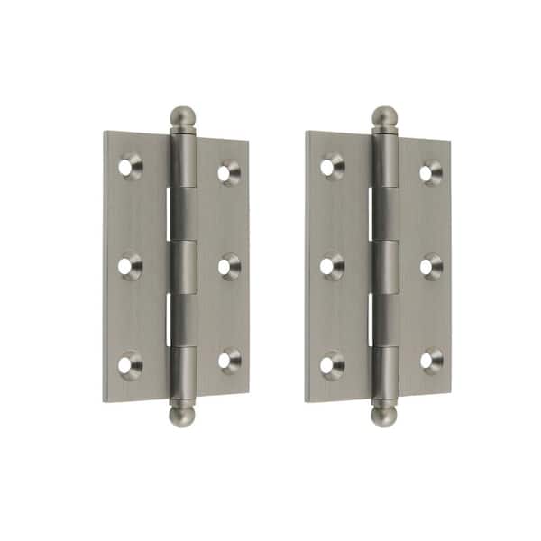 idh by St. Simons 3 in. x 2 in. Satin Nickel Brass Solid Extruded Loose Pin Mortise Cabinet Hinge (1-Pair)