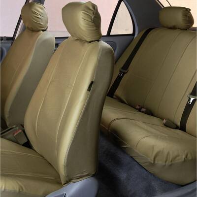 Deluxe Leatherette 47 in. x 23 in. x 1 in. Full Set Seat Covers