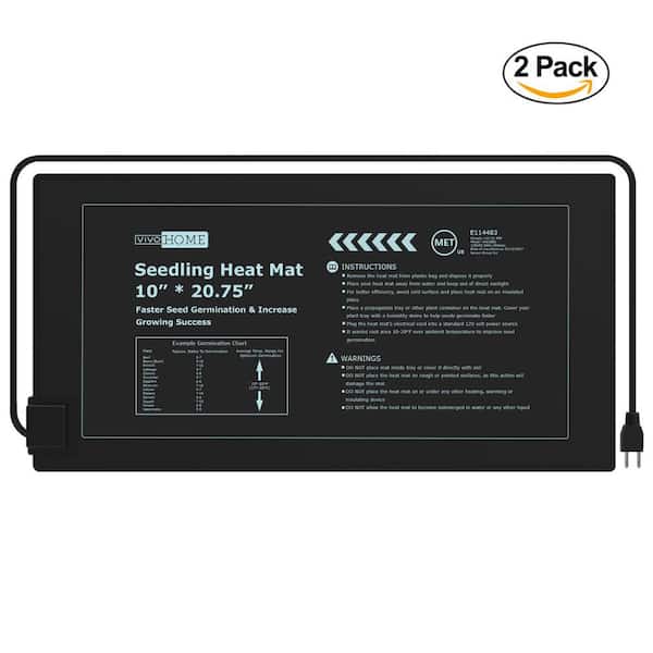 VIVOHOME 10 in. x 20.75 in. Waterproof Seedling Heat Mats (2-Pack)