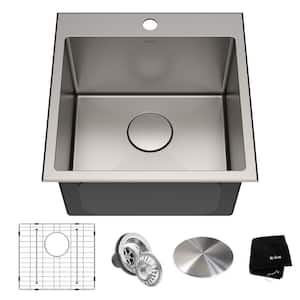 Standart PRO Drop-In Stainless Steel 18 in. 1-Hole Single Bowl Kitchen Sink