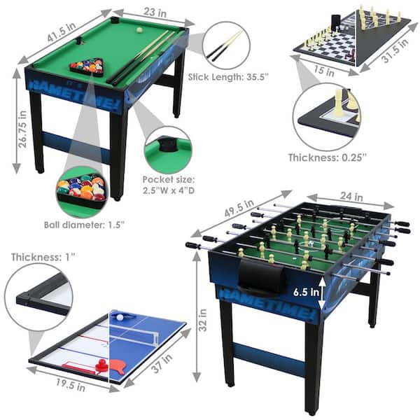 Sunnydaze Decor 10-in-1 Multi-Game Table DQ-S033 - The Home Depot