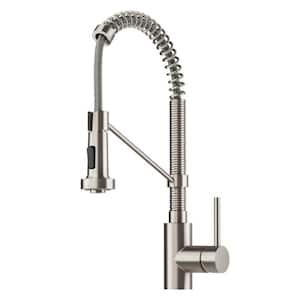 Bolden Single Handle Pull Down Sprayer Kitchen Faucet with Soap Dispenser in Spot-Free Stainless Steel