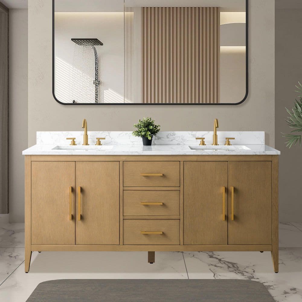 Reviews for Vanity Art 72 in. W x 22 in. D x 38 in. H Double-Sink ...