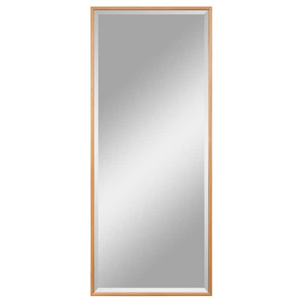 Martin Svensson Home Lund 59 in. x 25 in. Contemporary Rectangle Framed Natural Brown Full Length Wood Veneer Mirror
