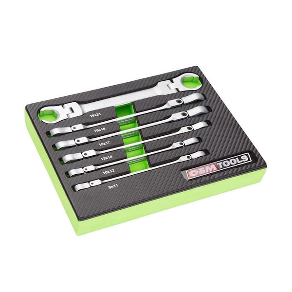 6-Piece Flex Head Flare Nut Wrench Set (Metric)