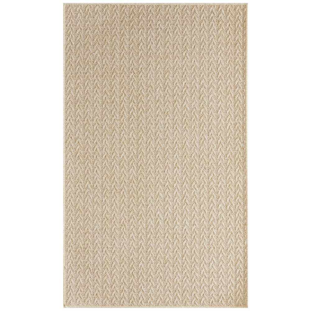 Tulum Cream 2 ft. x 3 ft. All-Over Design Contemporary Area Rug price history on PriceWatchPro