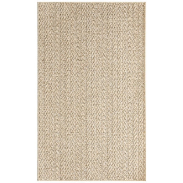 Tulum Cream 2 ft. x 3 ft. All-Over Design Contemporary Area Rug