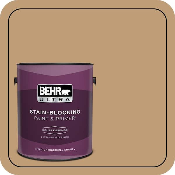 BEHR ULTRA 1 gal. #300F-4 Almond Toast Extra Durable Eggshell Enamel Interior Paint & Primer
