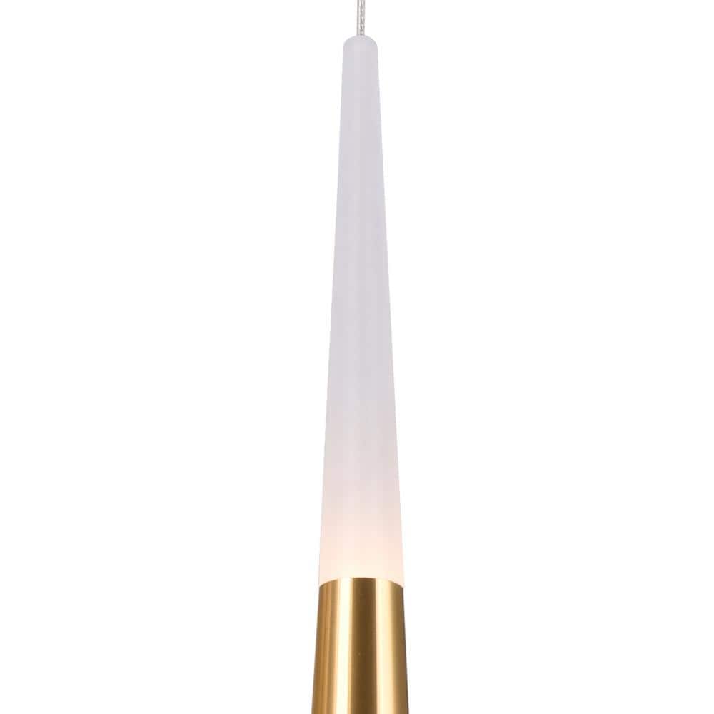 Andes Contemporary LED Mini Pendant in Satin Gold