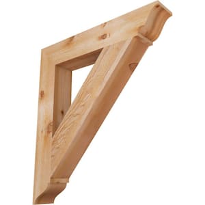 6 in. x 40 in. x 36 in. Western Red Cedar Traditional Rough Sawn Bracket