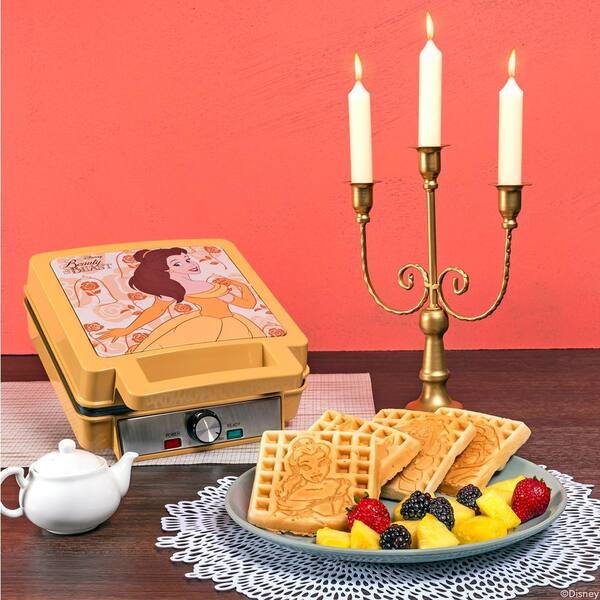 Uncanny Brands Disney 1200-Watt Beauty and the Beast Yellow Square