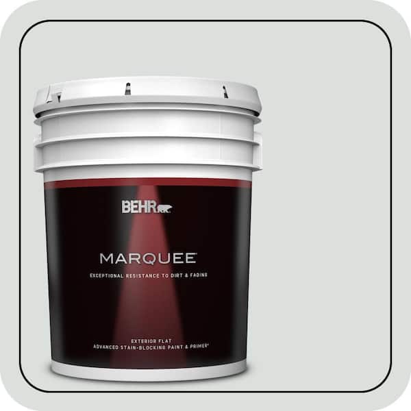BEHR MARQUEE 5 gal. #BL-W11 Tinsmith Flat Exterior Paint & Primer