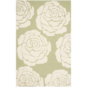 Cambridge Lime/Ivory 4 ft. x 6 ft. Floral Area Rug